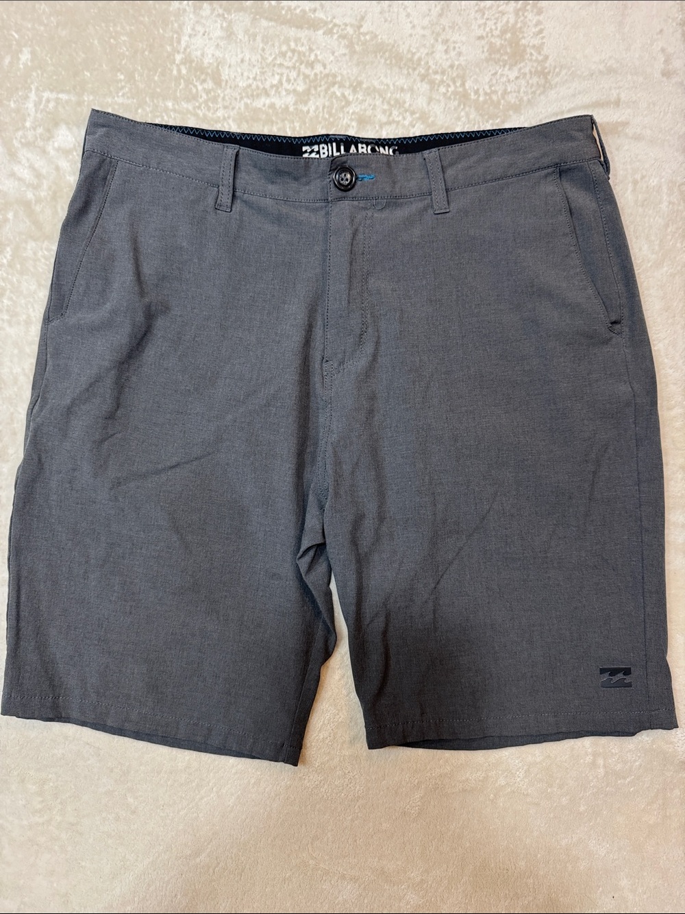 Billabong Men's Dark Gray Flat Front Shorts